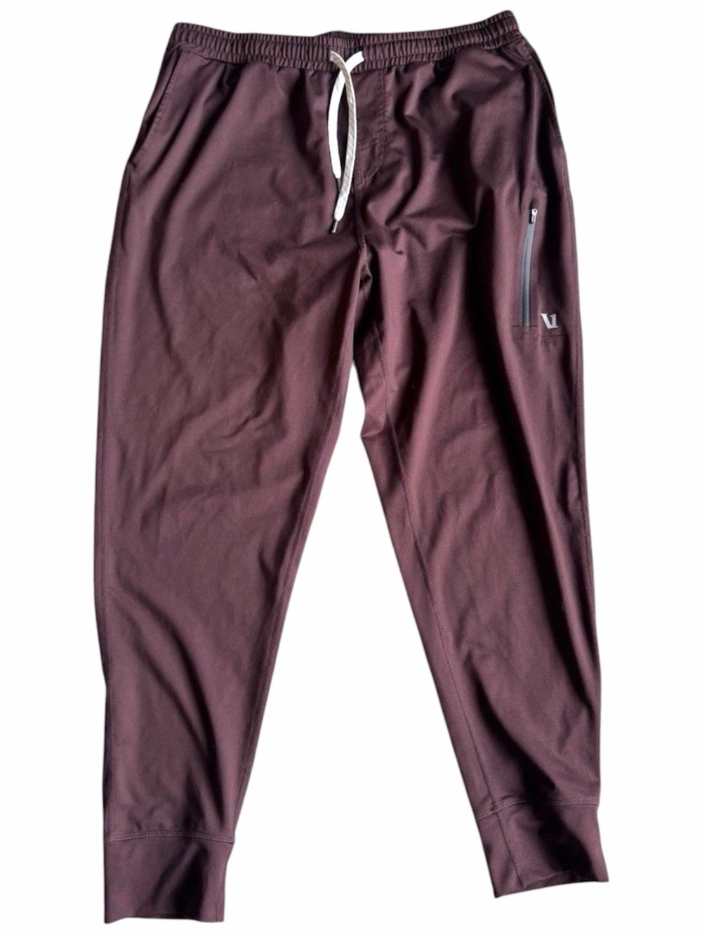 VUORI Men's Maroon Jogger Pants with Drawstring - Picture 4 of 4